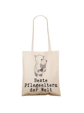 Mr. & Mrs. Panda Tragetasche Panda Beste Pflegeeltern der Welt m... in Creme