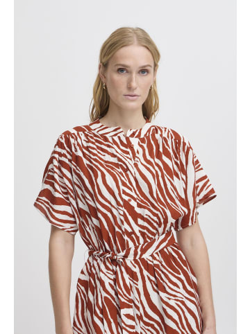 ICHI Overall IHYARDEEN Loose fit in Fired Brick Animal