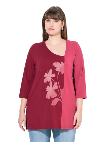 Ulla Popken Shirt in dunkel kirschrot