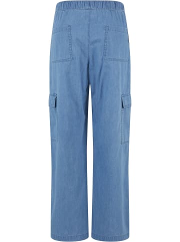 Urban Classics Urban Classics Damen Ladies Light Denim Cargo Pants in skyblue washed