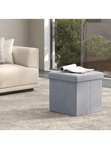 SONGMICS Sitzbank Minota in Taubengrau - (B)38 x (H)38 x (T)38 cm