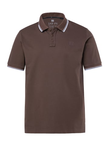 JP1880 Poloshirt in dunkelbraun