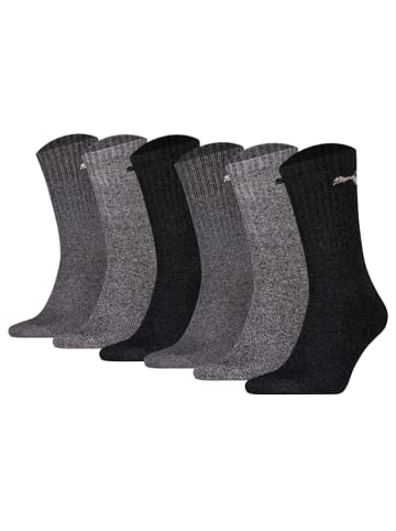 Puma Socken 6er Pack in Dunkelgrau/Grau/Hellgrau