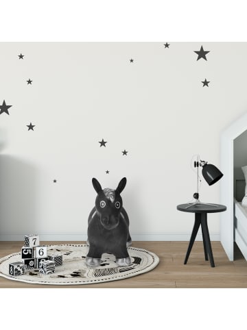 relaxdays Hüpftier "Pferd" in Schwarz/ Silber