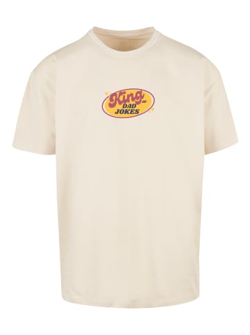 F4NT4STIC Heavy Oversize T-Shirt King of Dad Jokes Witziges Vatertagsmotiv in sand