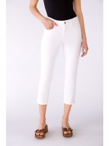 Oui Caprihose slim fit, mid waist in optic white