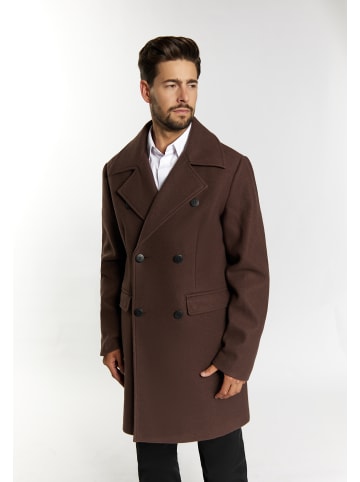DreiMaster Herren Übergangsmantel In Wolloptik in Braun