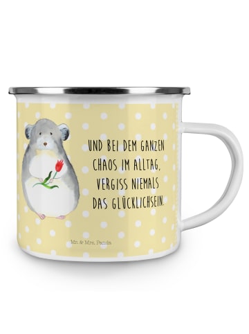 Mr. & Mrs. Panda Pott Chinchilla Blume mit Spruch in Gelb Pastell