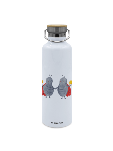 Mr. & Mrs. Panda Trinkflasche Sternzeichen Zwilling ohne Spruch in Weiß