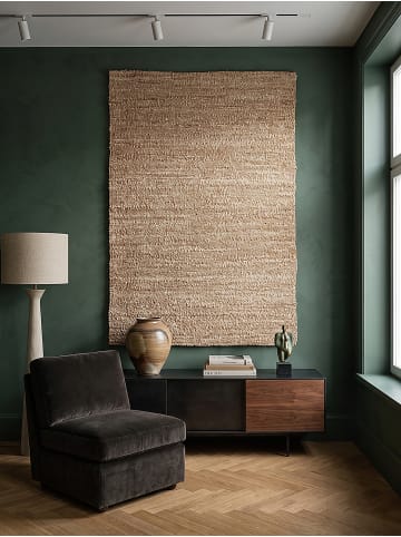 Teppich Kurzflor für Fußbodenheizung GLAVEN naturlook Wohnzimmer in Natur