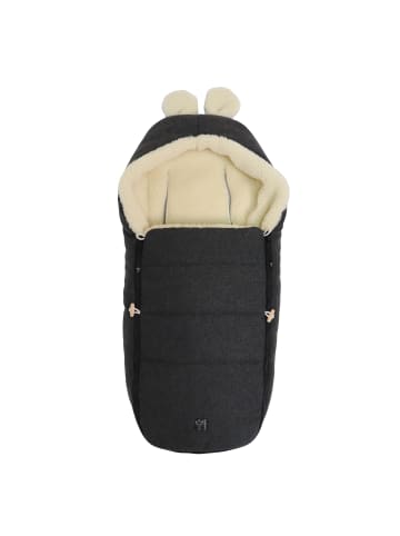 Kaiser Naturfellprodukte Babyschalenfußsack Hoody Maus Wool dark shadow