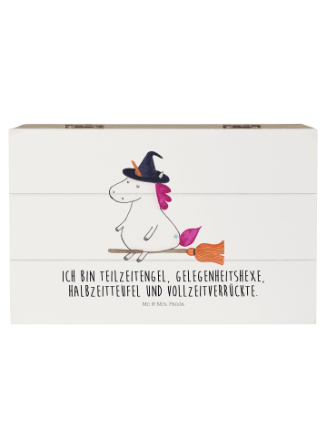 Mr. & Mrs. Panda Dekokiste Einhorn Hexe mit Spruch in Weiß