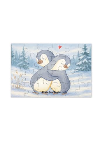 Mr. & Mrs. Panda Puzzle Pinguine Kuscheln Design ohne Spruch in Weiß