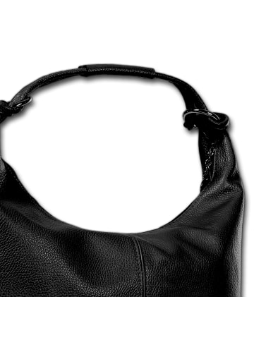 Toscanto Leder Schultertasche Toscanto Tasche schwarz ca. 45cm