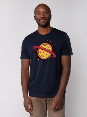 wat? Apparel T-Shirt Pizza Planet in Dunkelblau