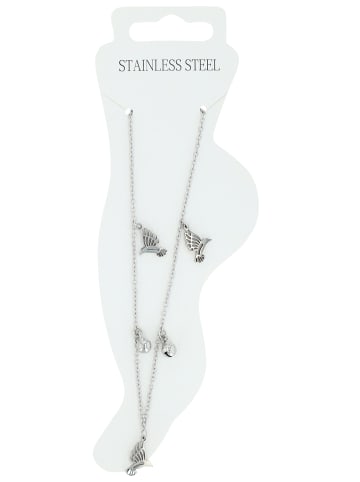 Adeliás Damen Anhänger aus Edelstahl mit Perle in silber