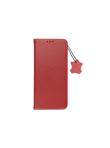 COFI 1453 Smart Pro Echt Leder Hülle kompatibel mit Samsung Galaxy S25 Plus in Rot