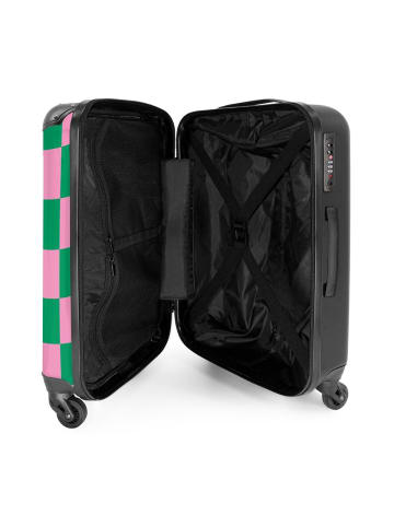 NoBoringSuitCases Suitcase, Koffer, Reisekoffer Quadrate rosa grün