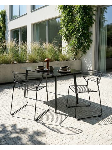 Beliani 2er-Set Gartenstuhl PISTOIA in Schwarz