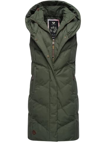 ragwear Steppweste Natalka Vest in Dark Olive