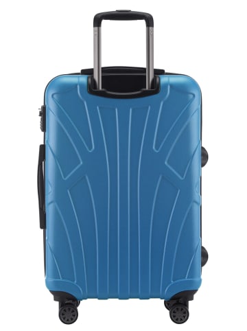 suitline mittelgroßer Hartschalen-Koffer Check-In Reisekoffer TSA 68L in Cyanblau