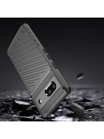 COFI 1453 Thunder Case kompatibel mit Google Pixel 7a Silikonschwarz in Schwarz