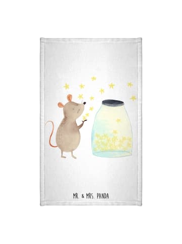 Mr. & Mrs. Panda Kinderhandtuch Maus Sterne ohne Spruch in Weiß