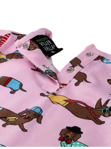 Villervalla Kleid Dachshund in rosa