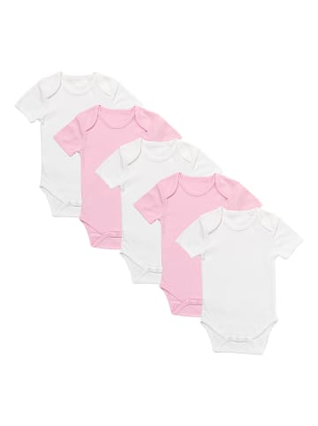 Schlummersack Baby-Bodys kurzarm 5er-Pack in Rosa