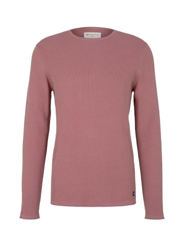 TOM TAILOR Denim Pullover STRUKTURIERTER PULLOVER in Rosa