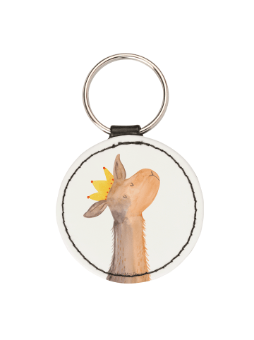 Mr. & Mrs. Panda Anhänger Lamakopf König ohne Spruch in Weiß