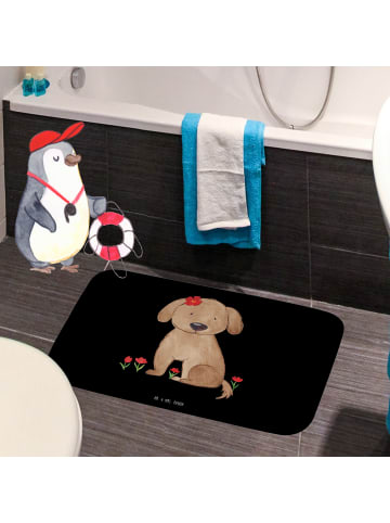 Mr. & Mrs. Panda Duschmatte Hund Dame ohne Spruch in Schwarz