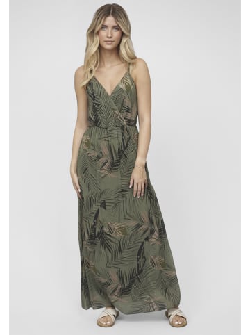 Cloud5ive Cloud5ive 2-Layered Maxi-Dress Tropical Print in green