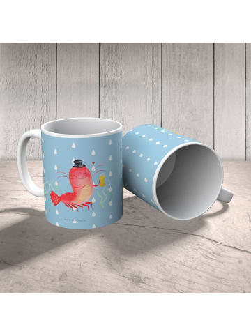 Mr. & Mrs. Panda Kaffeebecher Hummer Weizen ohne Spruch in Blau Pastell