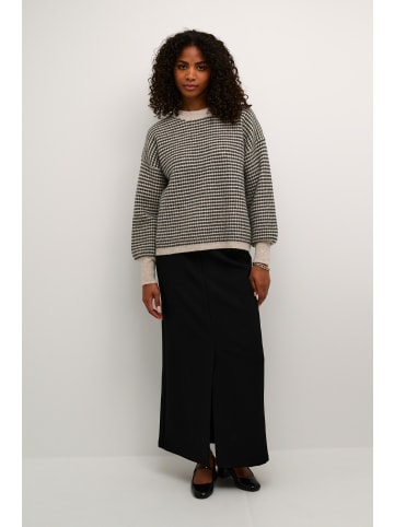 Kaffe Strickpullover KAellery in Feather Gray/ Black Structure