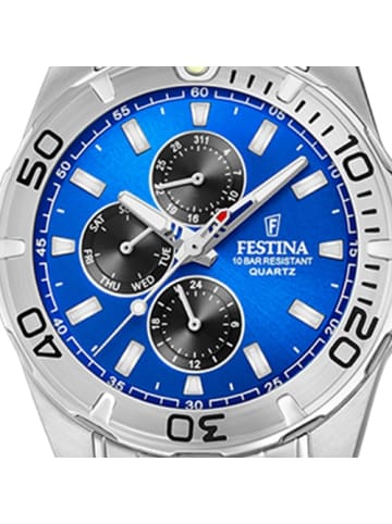 Festina Analog, Multifunktion-Armbanduhr Festina Multifunktion silber groß (ca. 43mm)