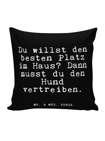 Mr. & Mrs. Panda Kissen Du willst den besten... mit Spruch in Schwarz