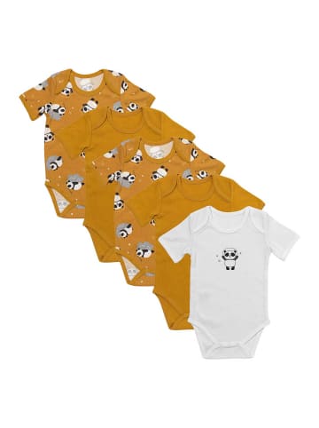 Schlummersack Bio Baby-Bodys kurzarm 5er-Pack in Gold