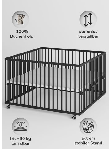Sämann Sämann Laufgitter mit 3 Schlupfsprossen - Black Edition - Premium Kollektion