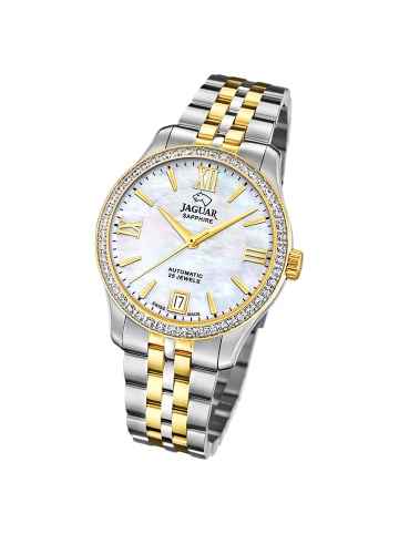 Jaguar Analog-Armbanduhr Jaguar Heritage silber, gold mittel (ca. 34mm)