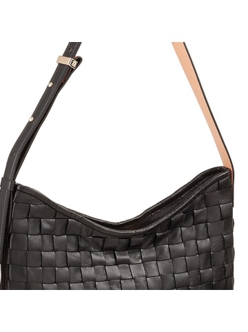 DuDu Sylvie Schultertasche Leder 36.5 cm black rose