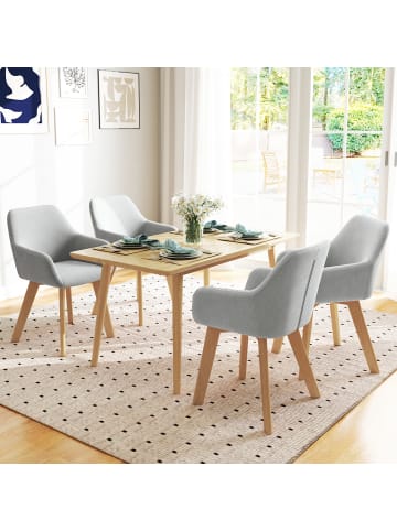 HOMCOM Esszimmerstuhl-54L x 57B x 80H cm-Grau