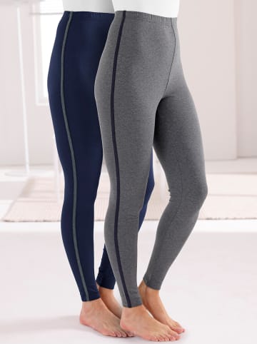 WITT WEIDEN Leggings in marine + anthrazit-meliert