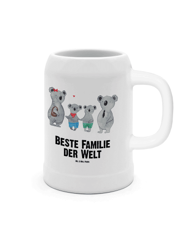 Mr. & Mrs. Panda Bierkrug Koala Familie zwei mit Spruch in Weiß
