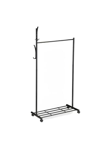 relaxdays Garderobe in Schwarz - (B)80 x (H)165 x (T)44 cm