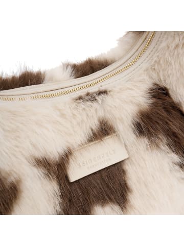 Seidenfelt Letje Schultertasche 47 cm in cow white & brown