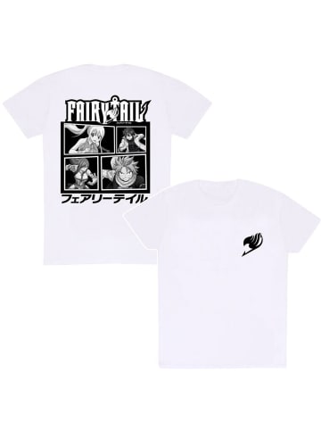 Fairy Tail Shirt "Logo & BW Characters T-Shirt" in Weiß