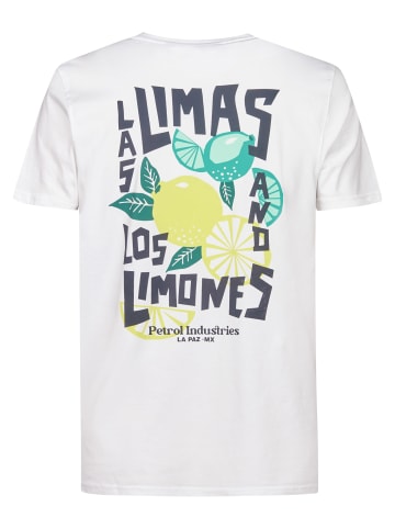 Petrol Industries T-Shirt mit Rückenprint CosmosAzul in Weiß