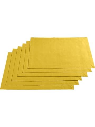 REDBEST Baumwolle Tischset 6er-Pack Seattle in gelb