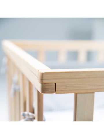 roba Laufgitter Jumbotwins Holz natur inkl. Schutzeinlage & Rollen